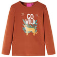 VidaXL Kindershirt mit langen Ärmeln 104 cognacfarben