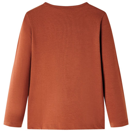 VidaXL Kindershirt mit langen Ärmeln 116 cognacfarben