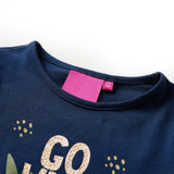 VidaXL Kindershirt mit langen Ärmeln 92 Marineblau