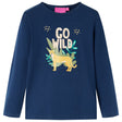 VidaXL Kindershirt mit langen Ärmeln 128 Marineblau
