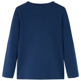 VidaXL Kindershirt mit langen Ärmeln 128 Marineblau