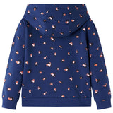 VidaXL Kinderstrickjacke mit Kapuze 92 Marineblau