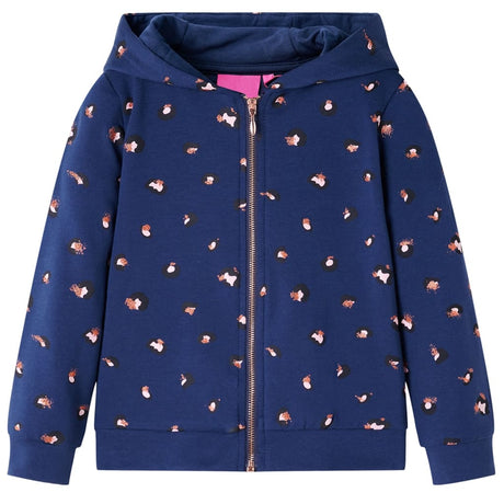 VidaXL Kinderstrickjacke mit Kapuze 116 Marineblau