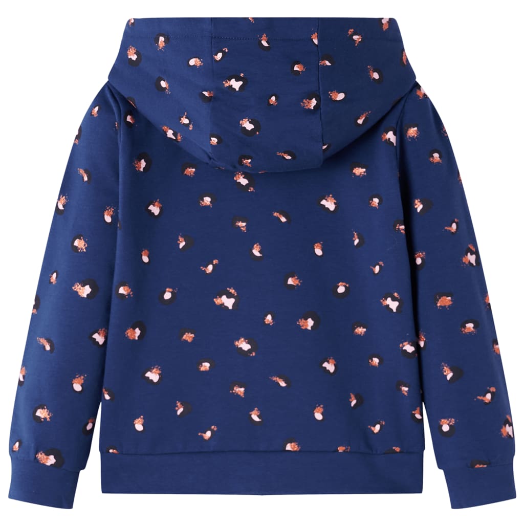 VidaXL Kinderstrickjacke mit Kapuze 116 Marineblau
