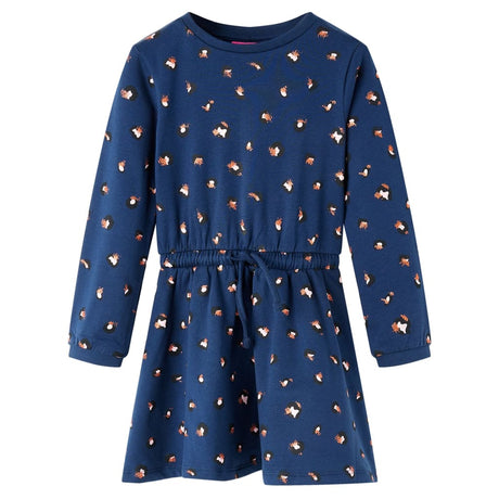 VidaXL Kinderkleid mit langen Ärmeln 116 Marineblau
