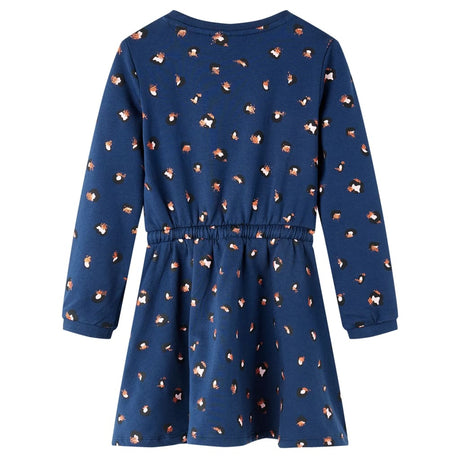 VidaXL Kinderkleid mit langen Ärmeln 116 Marineblau