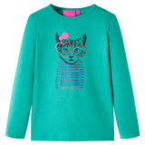 VidaXL Kindershirt mit langen Ärmeln 92 leuchtend grün