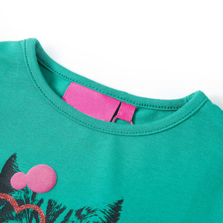 VidaXL Kindershirt mit langen Ärmeln 104 leuchtend grün