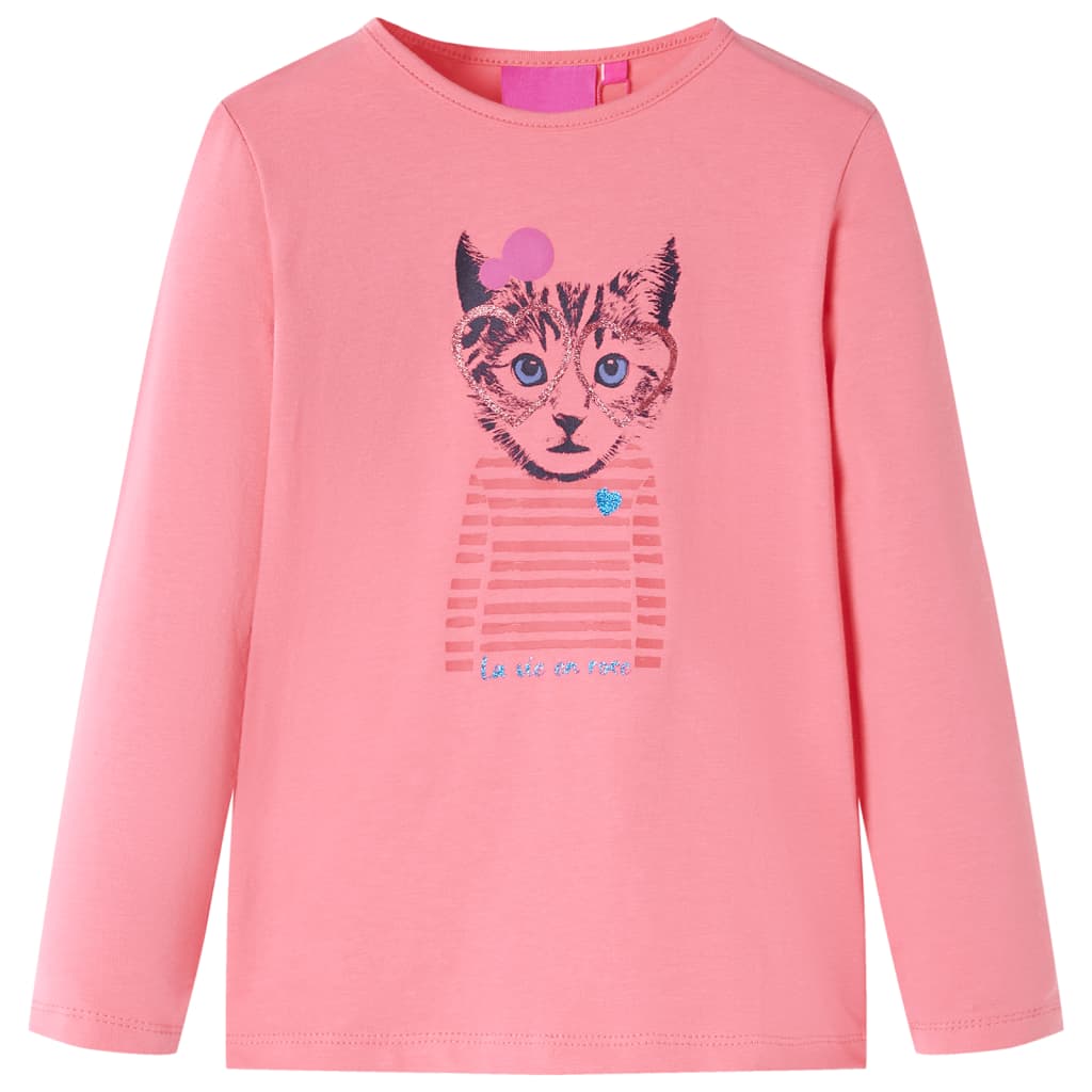 VidaXL Kindershirt mit langen Ärmeln 116 rosa
