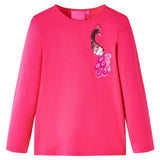 VidaXL Kindershirt mit langen Ärmeln 92 leuchtendes Rosa