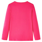 VidaXL Kindershirt mit langen Ärmeln 116 leuchtendes Rosa
