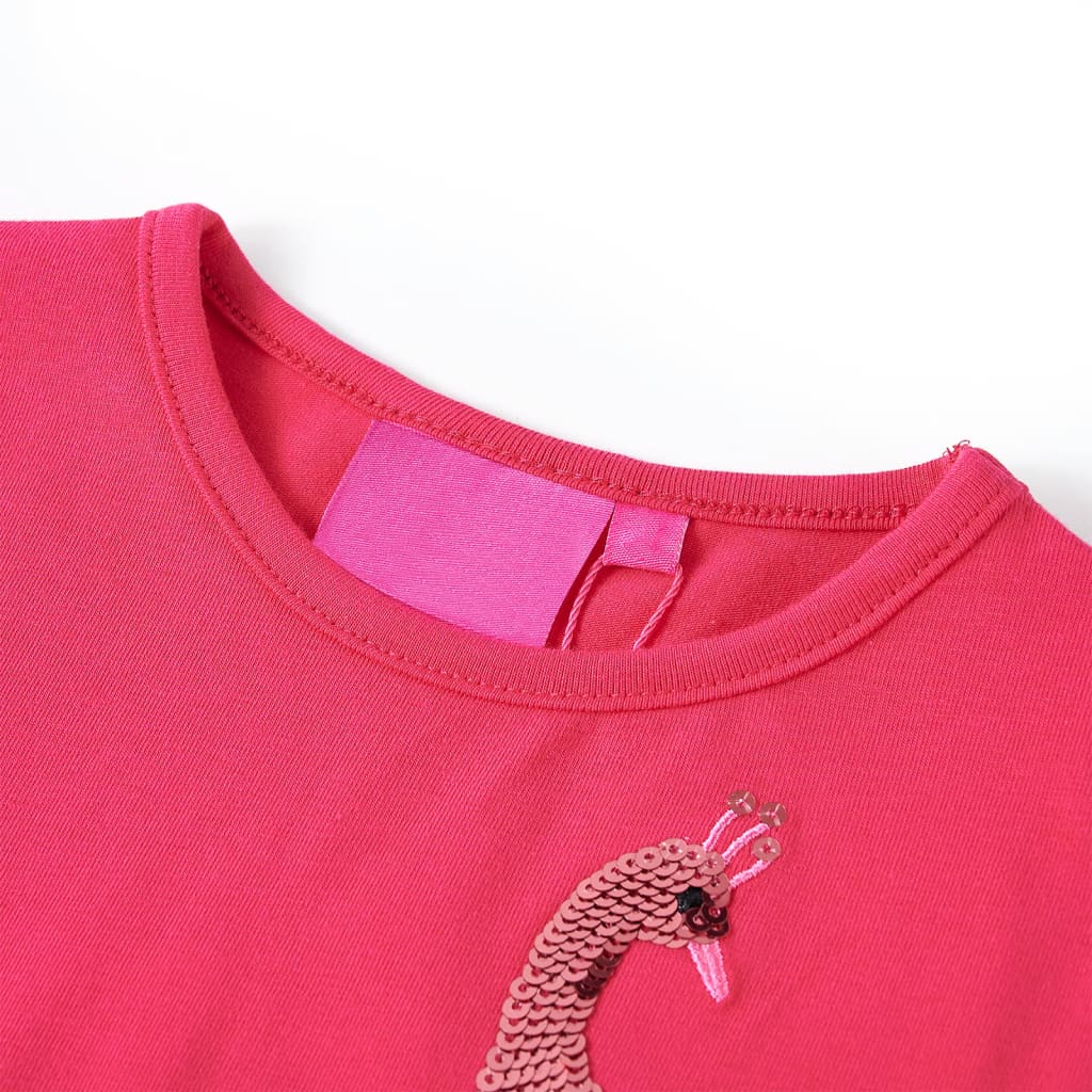 VidaXL Kindershirt mit langen Ärmeln 116 leuchtendes Rosa