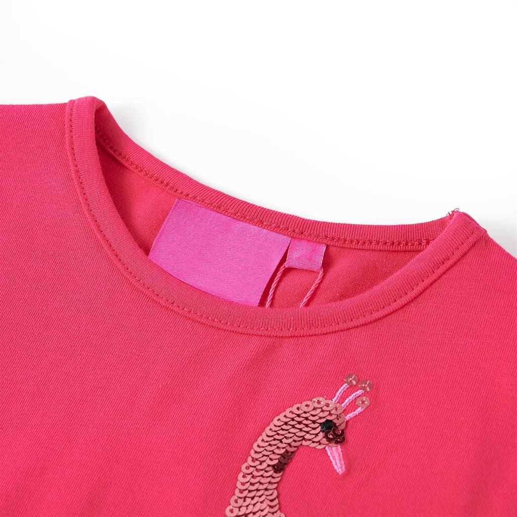 VidaXL Kindershirt mit langen Ärmeln 140 leuchtendes Rosa