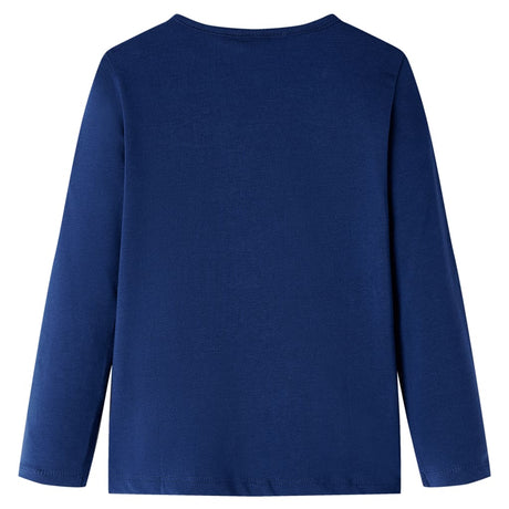 VidaXL Kindershirt mit langen Ärmeln 104 Marineblau