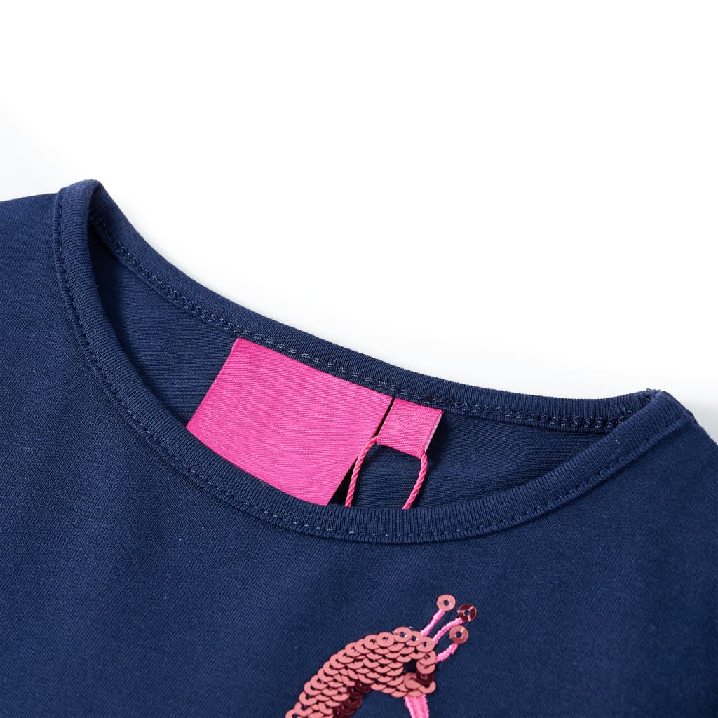VidaXL Kindershirt mit langen Ärmeln 116 Marineblau