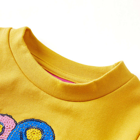 VidaXL Kinderpullover 128 dunkles Ocker
