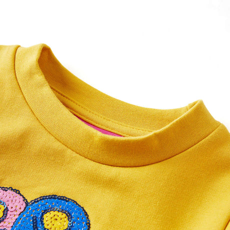 VidaXL Kinderpullover 140 dunkles Ocker