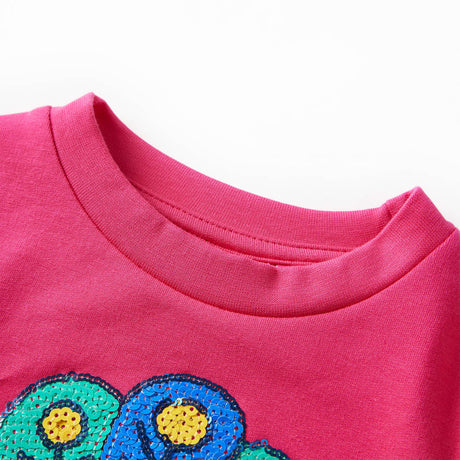 VidaXL Kinderpullover 128 leuchtendes Rosa