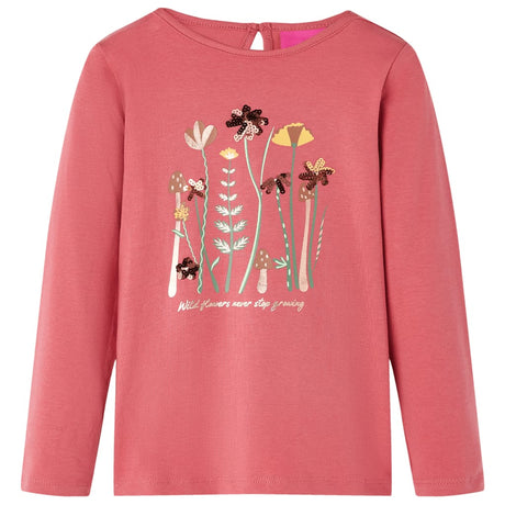 VidaXL Kindershirt mit langen Ärmeln 104 Altrosa