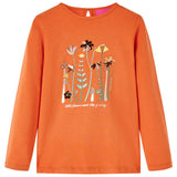VidaXL Kindershirt mit langen Ärmeln 92 orange-braun