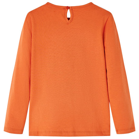 VidaXL Kindershirt mit langen Ärmeln 92 orange-braun