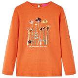 VidaXL Kindershirt mit langen Ärmeln 116 Orange-Braun