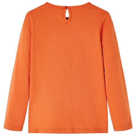 VidaXL Kindershirt mit langen Ärmeln 116 Orange-Braun