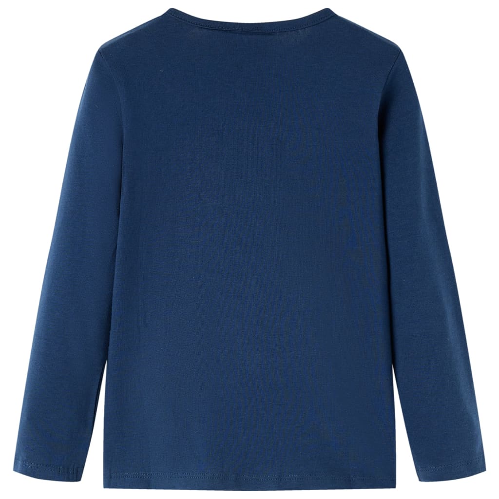 VidaXL Kindershirt mit langen Ärmeln 104 Marineblau