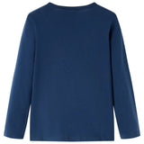 VidaXL Kindershirt mit langen Ärmeln 104 Marineblau