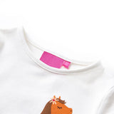 VidaXL Kindershirt mit langen Ärmeln 92 ecrufarben