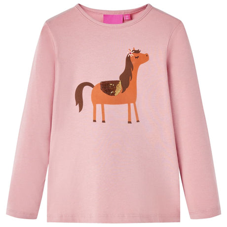 VidaXL Kindershirt mit langen Ärmeln 104 Hellrosa