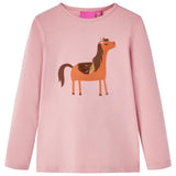 VidaXL Kindershirt mit langen Ärmeln 116 Hellrosa
