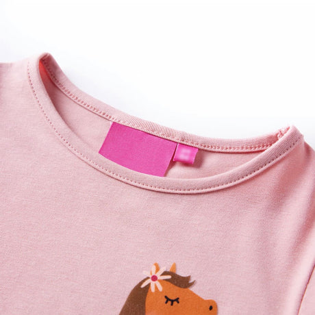 VidaXL Kindershirt mit langen Ärmeln 116 Hellrosa