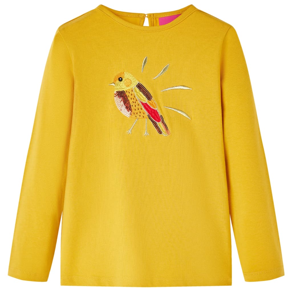 VidaXL Kindershirt mit langen Ärmeln 104 dunkles Ocker