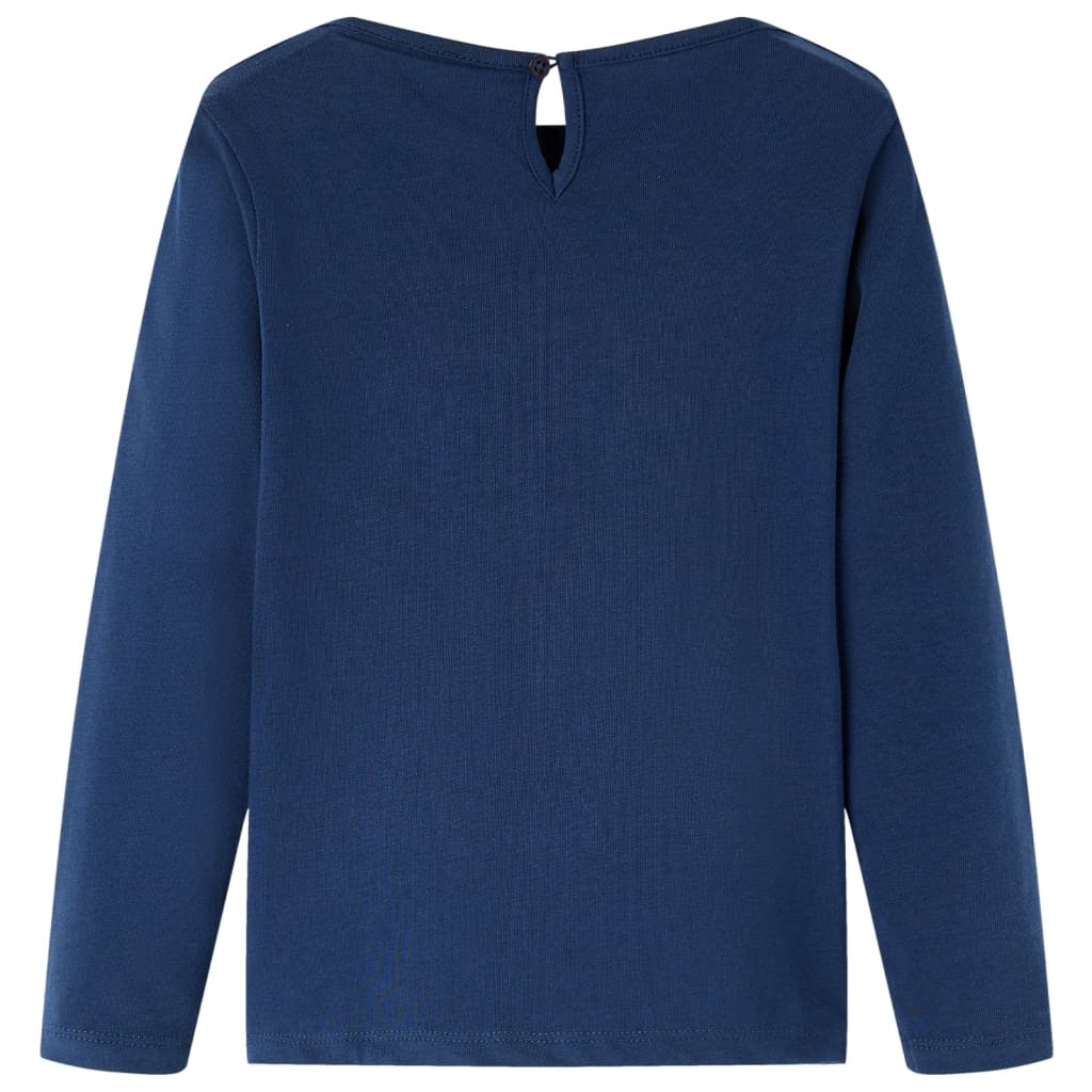 VidaXL Kindershirt mit langen Ärmeln 116 Marineblau