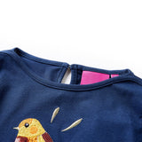 VidaXL Kinderhemd mit langen Ärmeln 140 Marineblau
