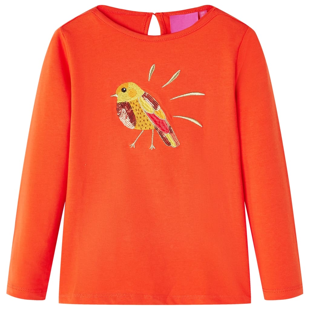 VidaXL Kindershirt mit langen Ärmeln 104 Dunkelorange