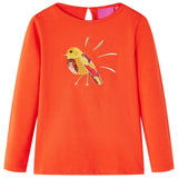 VidaXL Kindershirt mit langen Ärmeln 116 Dunkelorange