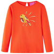 VidaXL Kindershirt mit langen Ärmeln 128 Dunkelorange