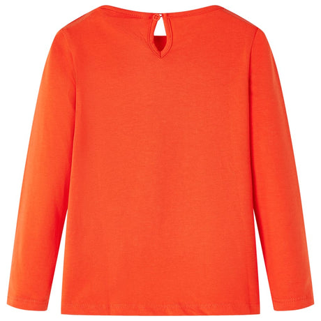VidaXL Kindershirt mit langen Ärmeln 128 Dunkelorange