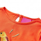 VidaXL Kindershirt mit langen Ärmeln 140 Dunkelorange