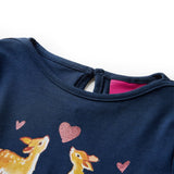VidaXL Kindershirt mit langen Ärmeln 92 Marineblau