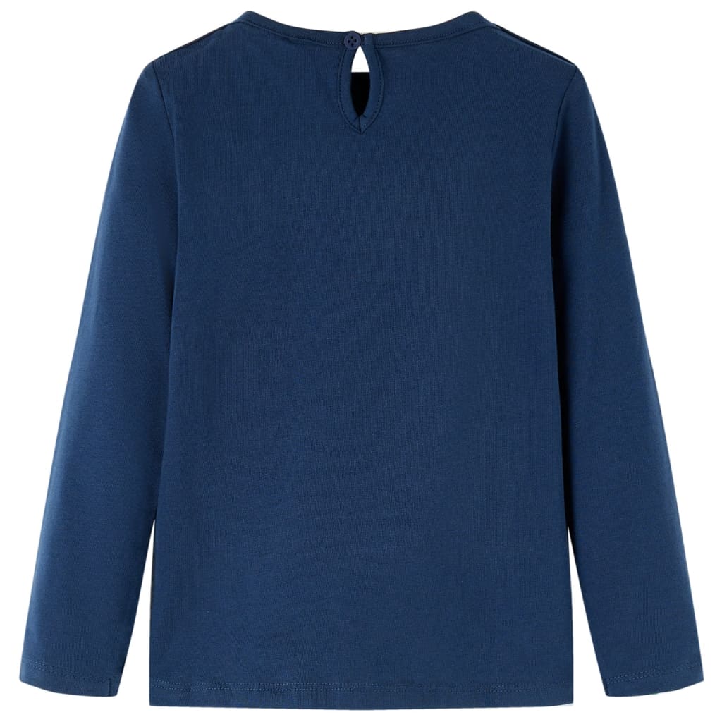 VidaXL Kindershirt mit langen Ärmeln 116 Marineblau