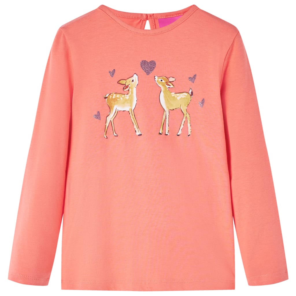 VidaXL Kindershirt mit langen Ärmeln 104 Koralle