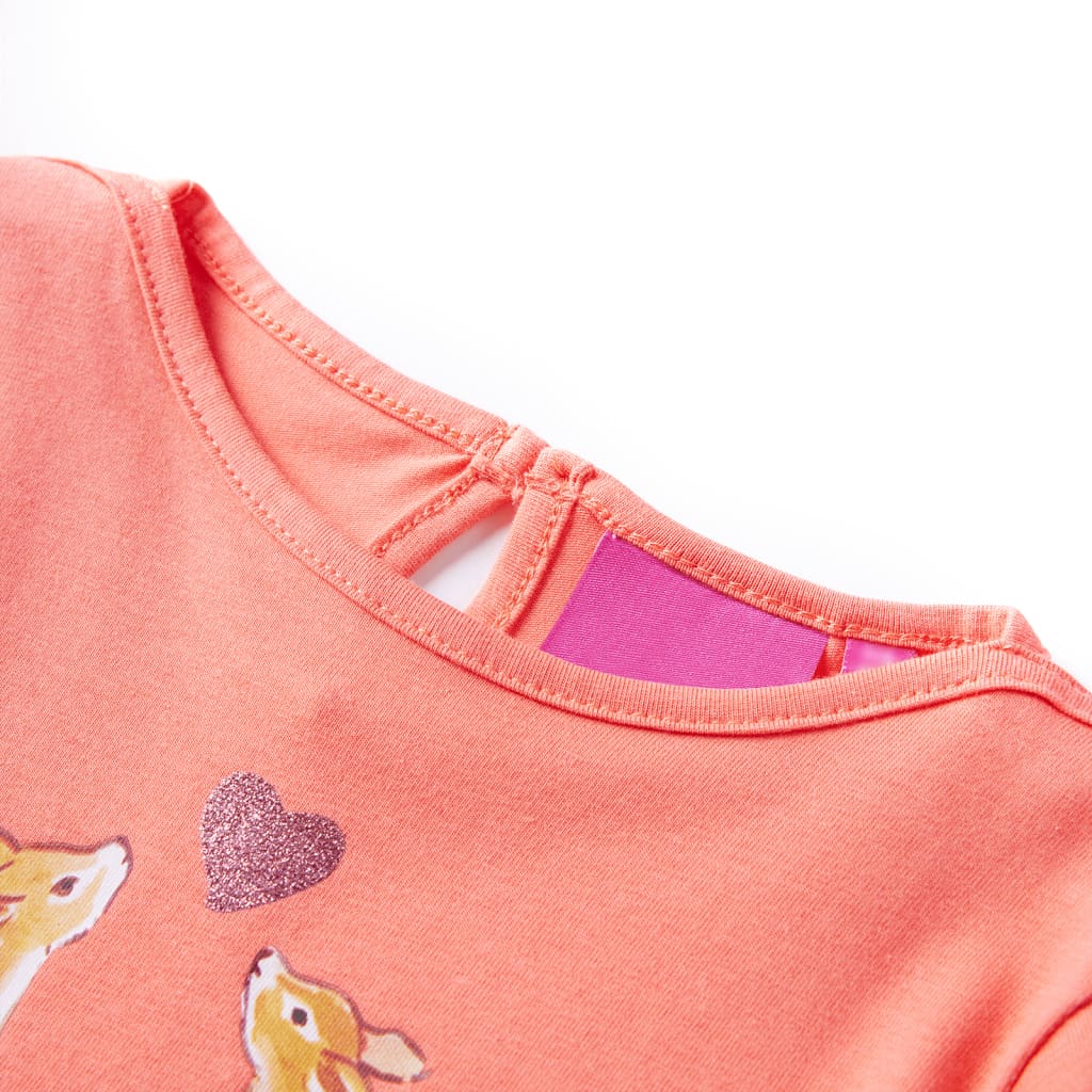 VidaXL Kindershirt mit langen Ärmeln 116 Koralle