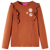 VidaXL Kindershirt mit langen Ärmeln 104 cognacfarben