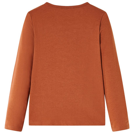 VidaXL Kindershirt mit langen Ärmeln 104 cognacfarben