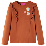 VidaXL Kindershirt mit langen Ärmeln 116 cognacfarben