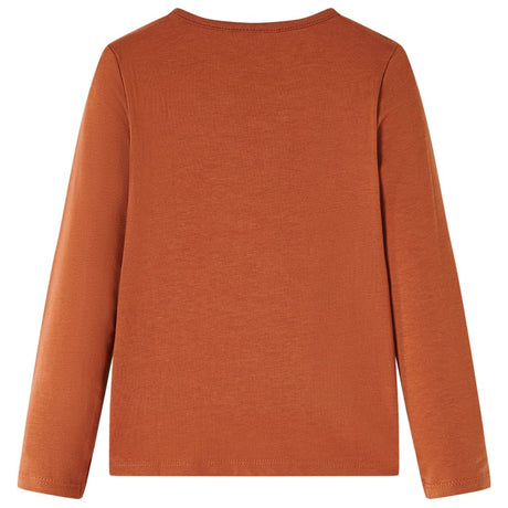 VidaXL Kindershirt mit langen Ärmeln 128 cognacfarben