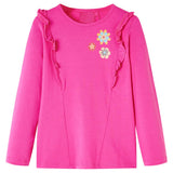 VidaXL Kindershirt mit langen Ärmeln 104 Dunkelrosa